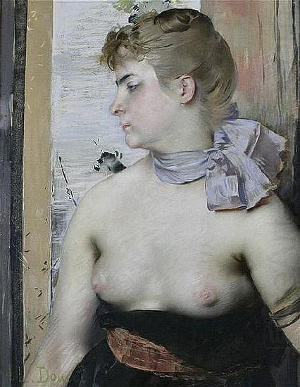 Henri-Lucien Doucet Jeune fille au ruban china oil painting image